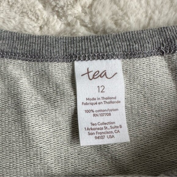 Tea Collection | Knit/Woven Combo Pullover | Size 12 - Picture 5 of 9